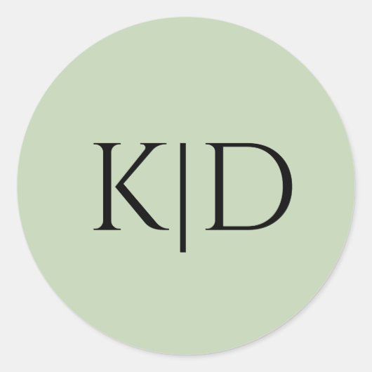 Huwelijksenvelopzegel | Bruid en bruidegom Ronde Sticker (Voorkant)