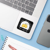 Huwelijksfeest citroen fruit thema zwart geel sticker (Laptop met iPhone)