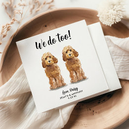 Huwelijksfeest Cocktail Servetten voor Honden