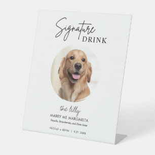 Huwelijksfeest Drankjes voor Honden Reclamebord Met Voetstuk