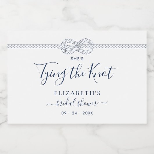 Huwelijksfeest Favor - Zeevaart Knoop Sparkling Wijnetiket (Enkel label)