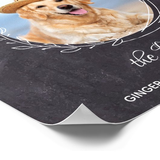 Huwelijksfeest Foto Hond Bar Signature Cocktail Poster (Hoek)