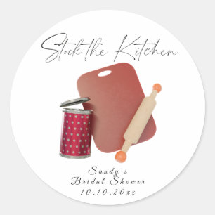 Huwelijksfeest Keuken Inrichten Ronde Sticker