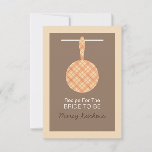 Huwelijksfeest kookthema aangepaste receptkaarten (Voorkant)