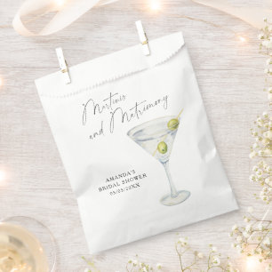 Huwelijksfeest met martini's bedankzakje