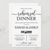 Huwelijksfeest repetitie diner uitnodiging (Voorkant / Achterkant)