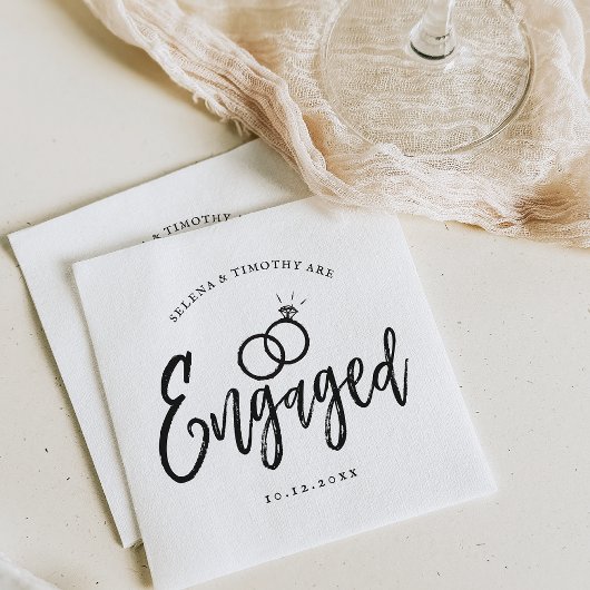 Huwelijksfeest Script Lettering Servet