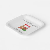 Huwelijksfeest Script Op maat gemaakt Papieren Bordje (Gebogen)