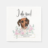 Huwelijksfeest servetten voor Dachshund honden (Voorkant)