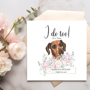 Huwelijksfeest servetten voor Dachshund honden