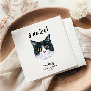 Huwelijksfeest servetten voor katten