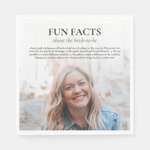 Huwelijksfeest voor de bruid Fun Facts Servet