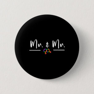 Huwelijksfeest voor homoseksuele Lgbt-meneer en me Ronde Button 5,7 Cm