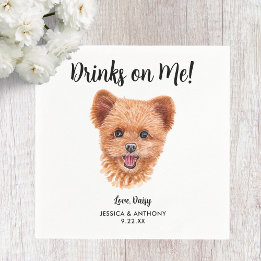 Huwelijksfeestcoktailservetjes voor honden servet