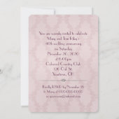 huwelijksfeestdag rozen en damask kaart (Achterkant)