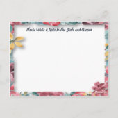 Huwelijksfelicitaties Advies Elegante Bloemen Briefkaart (Achterkant)