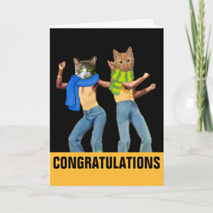 HUWELIJKSFELICITATIES CAT FUNNY KAARTEN