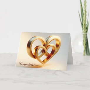 Huwelijksfelicitaties Harten en Infinity Symbool Kaart