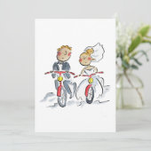 Huwelijksfietsers Kaart (Staand voorkant)