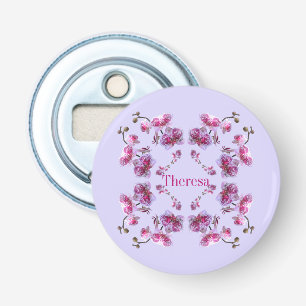 Huwelijksflesopener met eigen tekst naam cadeau button flesopener