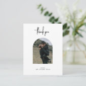 Huwelijksfoto bedankkaart briefkaart (Staand voorkant)