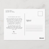 Huwelijksfoto bedankkaart briefkaart (Achterkant)