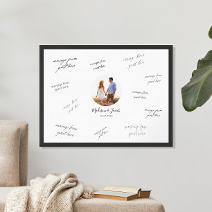 Huwelijksfoto handtekening gastboek poster