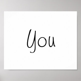 Huwelijksfoto prop bord "You" van "Thank You" Poster