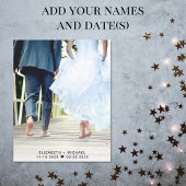 Huwelijksfoto Sage Gelukkig Ooit Na Feest Uitnodig