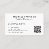 Huwelijksfotograaf QR Code Photo Professional Visitekaartje (Achterkant)