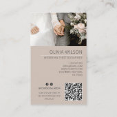 Huwelijksfotografie Volledige Foto Modern Visitekaartje (Achterkant)