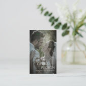 Huwelijksfotografie Volledige Foto Modern Visitekaartje (Staand voorkant)