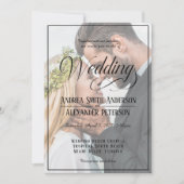 Huwelijksfoto's Dubbelzijdige Uitnodiging (Voorkant)