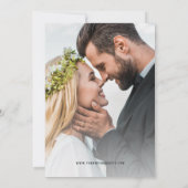 Huwelijksfoto's Dubbelzijdige Uitnodiging (Achterkant)