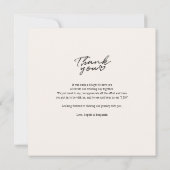 Huwelijksfotoscript Elegant Bedankkaart (Achterkant)