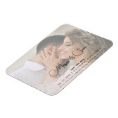 Huwelijksfototekst Namen Trouwen Bewaar de datum Magneet (Linkerzijde)