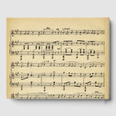 Huwelijksgastenboek met antieke muziek gastenboek (Achterkant)