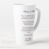 Huwelijksgedicht Ouders Bruid Bruidegom Bedankt Ca Latte Mok (Rechterhoek)