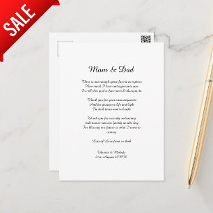 Huwelijksgedicht Ouders Bruid Bruidegom Trouw Beda Briefkaart