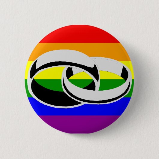 Huwelijksgelijkheid Gay Pride Button Pin (Voorkant)