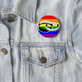 Huwelijksgelijkheid Gay Pride Button Pin (In situ)