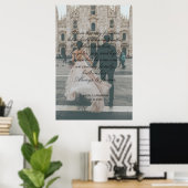 Huwelijksgeling Groot Foto Script Calligrafie Huwe Poster (Thuiskantoor)