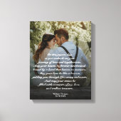 huwelijksgeschenk, gescripte muurkunst canvas afdruk (Voorkant)