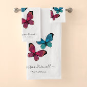 Huwelijksgeschenk Idee: Aangepaste Namen Badkamer  Bad Handdoek