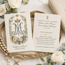 Huwelijksgeschenk met monogram van de Maagd Maria