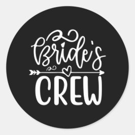Huwelijksgeschenk Team van de Bruid Ronde Sticker