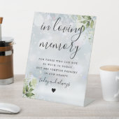 Huwelijksgroen In Loving Memory Memorial Winter Reclamebord Met Voetstuk (Insitu)