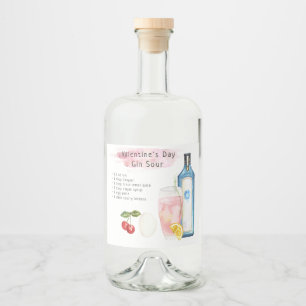 Huwelijksgunst Label met Recept voor Signature Coc Likeurfles Etiket