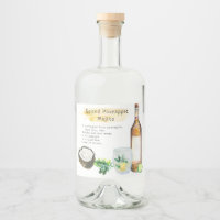 Huwelijksgunst Label met Recept voor Signature Coc