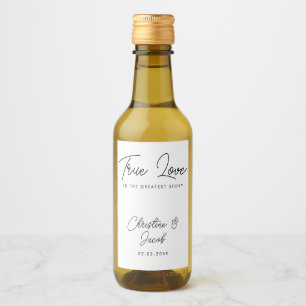 huwelijksgunst simpele elegante moderne bierbrouwe wijn etiket